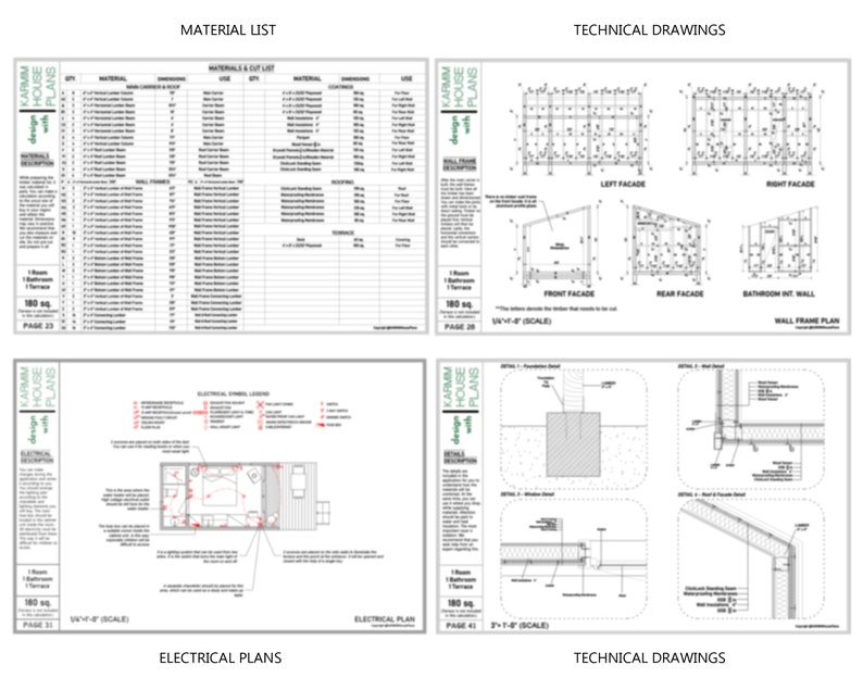 1 bedroom tiny house floor plans